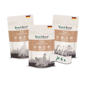 Venandi Animal – Probierpaket I Huhn, Pute, Rind 12x125g